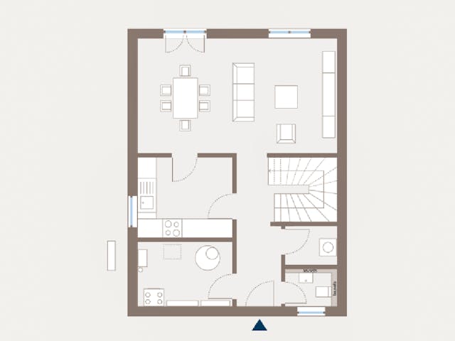 Grundriss Double 10 – 123 m² Doppelhaus