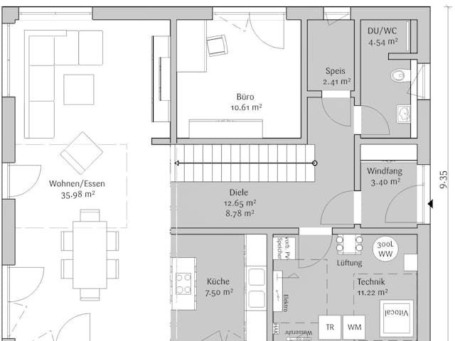 Grundriss Stadtvilla 160 – 170 m² Stadtvilla
